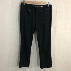 ONE5ONE Black and Blue Plaid Stretchy Dress Capris